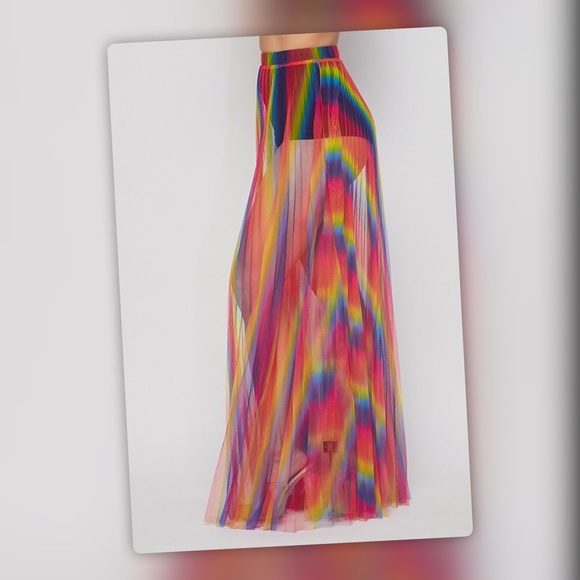 Key West Pride Rainbow Sheer Skirt Cover Up - Picture 4 of 8